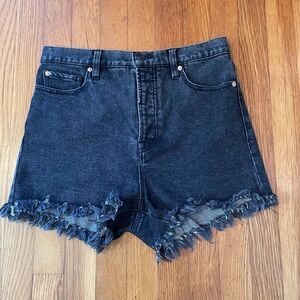 BBJ LA | black high waist button fly shorts 6/28
